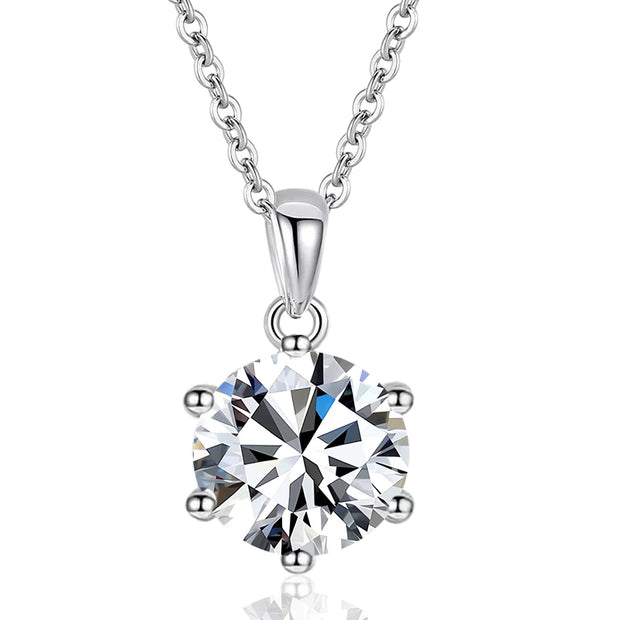NeeTim 4ct 10mm Moissanite Necklace For Women 925 Sterling Silver with 18K Gold Plated Lab Diamond Pendant Wedding Party Jewelry