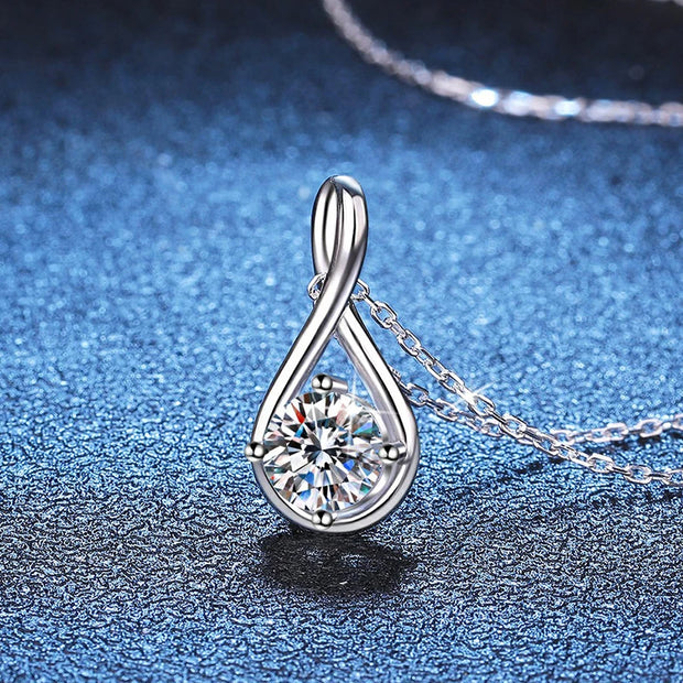 Infinity Pendant 925 with White Gold Plated Necklace