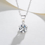NeeTim 4ct 10mm Moissanite Necklace For Women 925 Sterling Silver with 18K Gold Plated Lab Diamond Pendant Wedding Party Jewelry