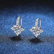 NeeTim 1ct 6.5mm Moissanite Earrings for Women S925 Sterling Sliver with 18k Gold Plated Diamond Earring Wedding Party Jewelry