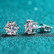 NeeTim 0.1-2 Carat D Color Moissanite Earrings For Women 925 Sterling Silver Ear Studs Sparkling Diamond Wedding Fine Jewelry