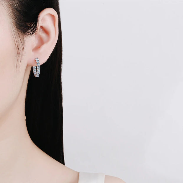 2.6CT Hoop Earring Plated with 18k Gold