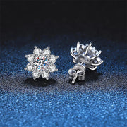 NeeTim 0.5ct Moissanite Stud Earrings For Women 925 Sterling Silver with White Gold Plated Diamond  Ear Studs Wedding Jewelry