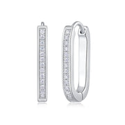 NeeTim Full Moissanite Earrings Lab Diamond 925 Sterling Silver Hoop Earring Gold Plated Fine Jewelry Gift With GRA Certificate