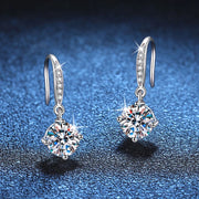 1ct Moissanite Drop Earrings