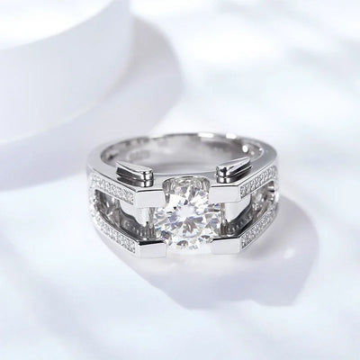 1ct-2ct  Ring 925 Sterling Silver with White Gold Plated
