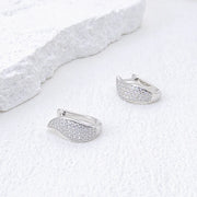 NeeTim Full Moissanite 925 Silver Hoops Earrings for Women Gold Plated Huggie Earring Wedding Engagement Luxury Designer Jewelry
