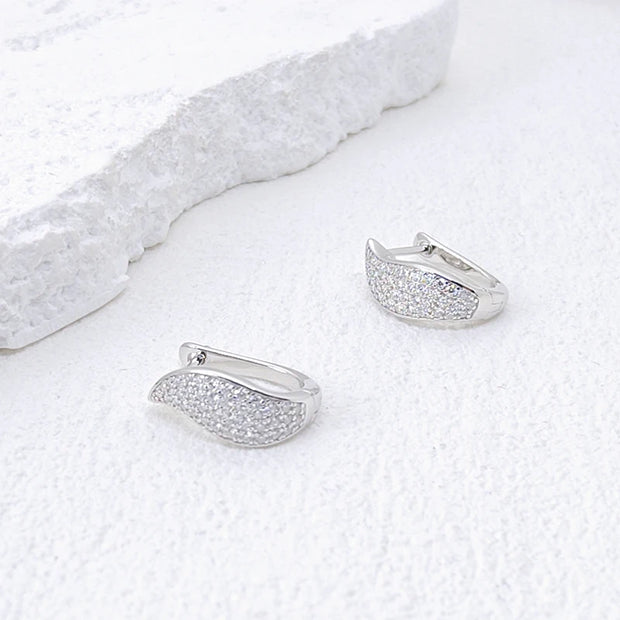 NeeTim Full Moissanite 925 Silver Hoops Earrings for Women Gold Plated Huggie Earring Wedding Engagement Luxury Designer Jewelry