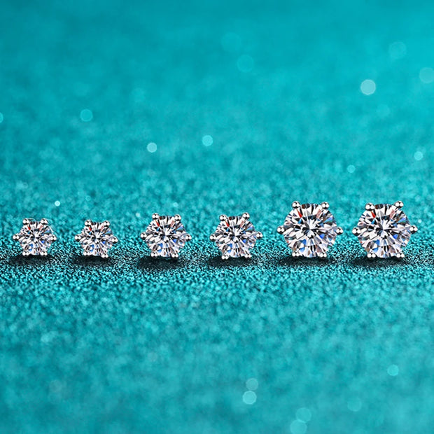 NeeTim 0.1-2 Carat D Color Moissanite Earrings For Women 925 Sterling Silver Ear Studs Sparkling Diamond Wedding Fine Jewelry