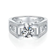 1ct-2ct  Ring 925 Sterling Silver with White Gold Plated