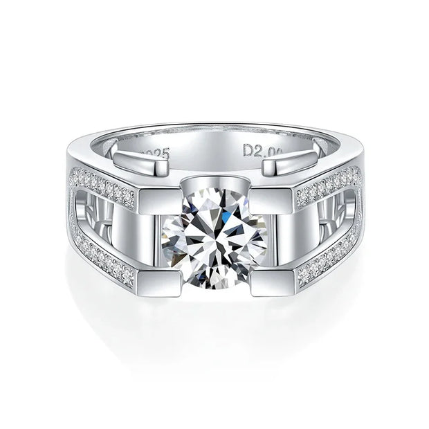 1ct-2ct  Ring 925 Sterling Silver with White Gold Plated