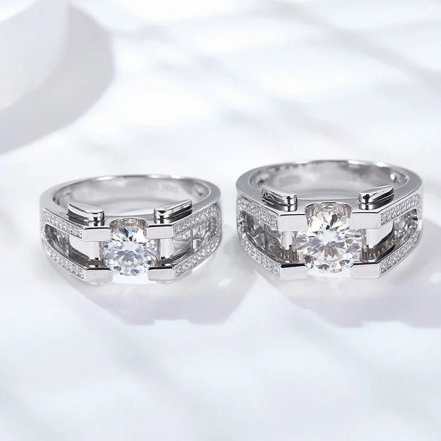 1ct-2ct  Ring 925 Sterling Silver with White Gold Plated