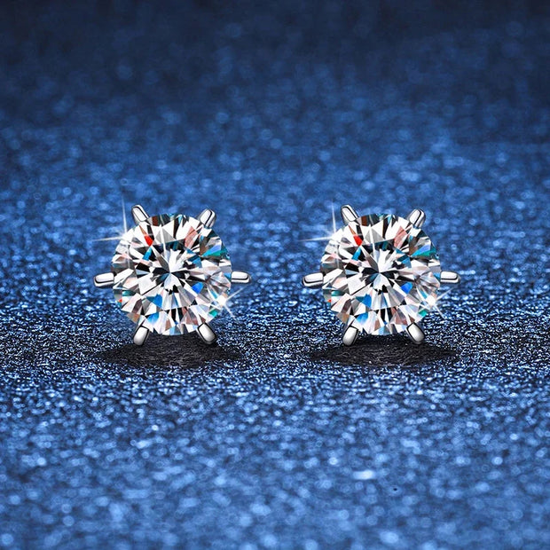 0.3-2CT Moissanite Stud Earrings