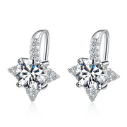 NeeTim 1ct 6.5mm Moissanite Earrings for Women S925 Sterling Sliver with 18k Gold Plated Diamond Earring Wedding Party Jewelry