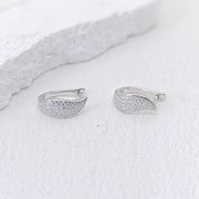 NeeTim Full Moissanite 925 Silver Hoops Earrings for Women Gold Plated Huggie Earring Wedding Engagement Luxury Designer Jewelry