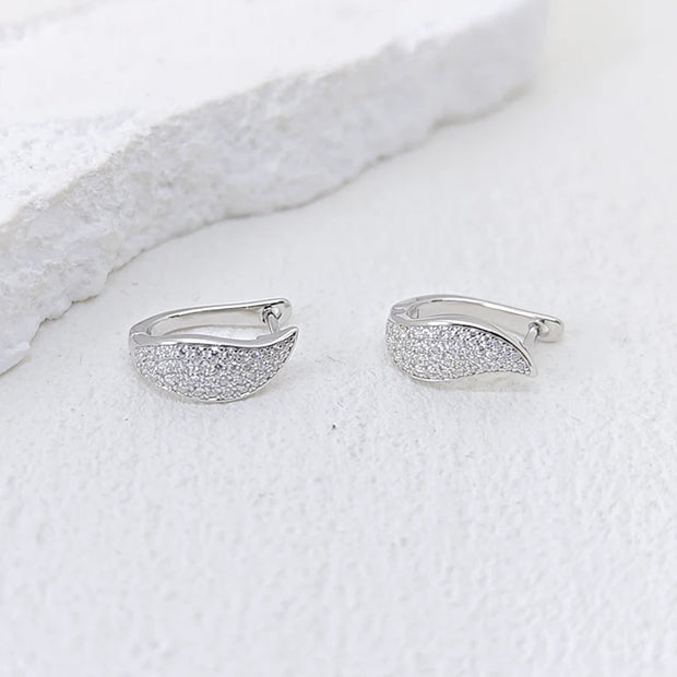 NeeTim Full Moissanite 925 Silver Hoops Earrings for Women Gold Plated Huggie Earring Wedding Engagement Luxury Designer Jewelry