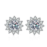 NeeTim 1CT Moissanite Earring For Women Girl 925 Sterling Silver Sparkling Diamond Ear Studs Wedding Engagement Jewelry Gift