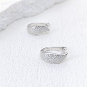 NeeTim Full Moissanite 925 Silver Hoops Earrings for Women Gold Plated Huggie Earring Wedding Engagement Luxury Designer Jewelry