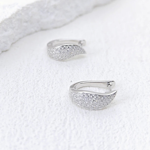 NeeTim Full Moissanite 925 Silver Hoops Earrings for Women Gold Plated Huggie Earring Wedding Engagement Luxury Designer Jewelry