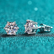 NeeTim 0.1-2 Carat D Color Moissanite Earrings For Women 925 Sterling Silver Ear Studs Sparkling Diamond Wedding Fine Jewelry