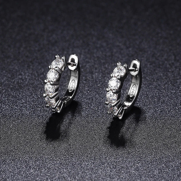 3mm D Color Moissanite Earrings