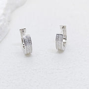 NeeTim Hoops 100% 925 Sterling Silver Full Real Moissanite Earrings Women Sparkling Dimoand Earring Jewelry Gift GRA Certificate
