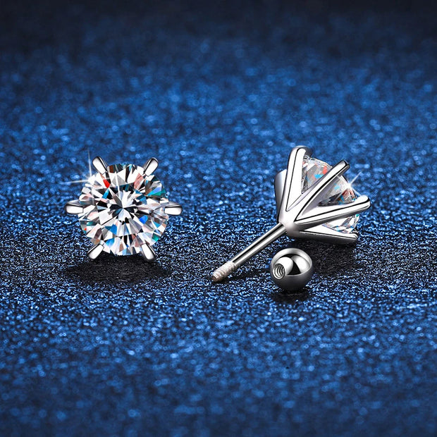 0.3-2CT Moissanite Stud Earrings