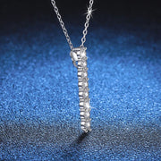 NeeTim Full Moissanite 925 Sterling Silver Necklace For Women Lab Diamonds Pendant Neck Chain Fine Jewelry With GRA Certificate