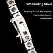 NeeTim 3mm 4mm 5mm Moissanite Tennis Necklace 925 Sterling Sliver with Gold Plated Necklaces for Women Men Neck Chain Jewelry