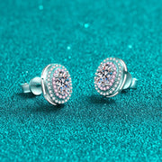 NeeTim 0.5ct D Color Oval Cut Moissanite Stud Earrings Lab Created Diamond 925 Sterling Silver Gold Plated Wedding Jewelry Gift