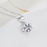 NeeTim 4ct 10mm Moissanite Necklace For Women 925 Sterling Silver with 18K Gold Plated Lab Diamond Pendant Wedding Party Jewelry