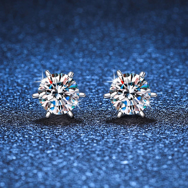 0.3-2CT Moissanite Stud Earrings