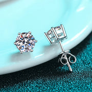 NeeTim 0.1-2 Carat D Color Moissanite Earrings For Women 925 Sterling Silver Ear Studs Sparkling Diamond Wedding Fine Jewelry