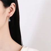 NeeTim 2ct Moissanite Earrings100% S925 Sterling Sliver Orginal Drop Earring Wedding Bride Jewelry with Certificate for Women