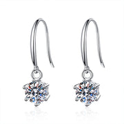 1ct 6.5mm Moissanite Droop Earrings