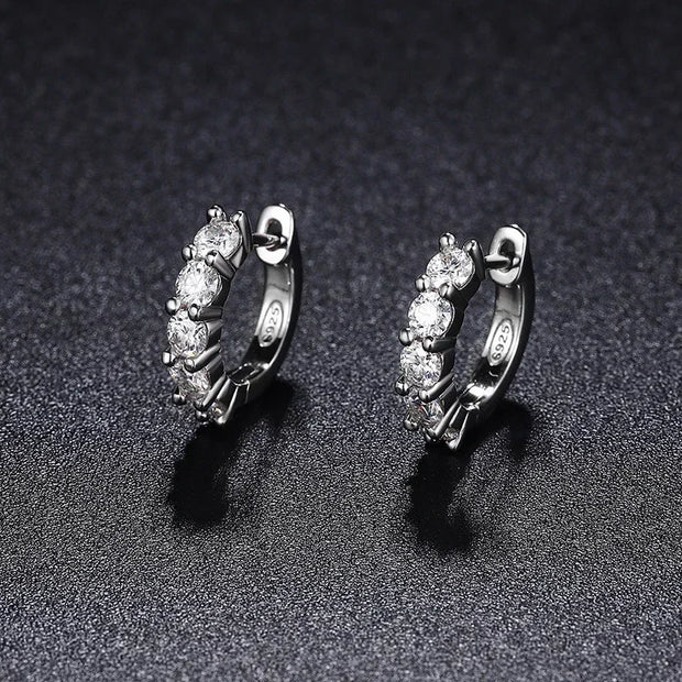 3mm D Color Moissanite Earrings