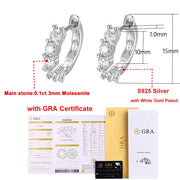 3mm D Color Moissanite Earrings