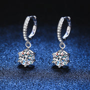 1ct Moissanite Drop Earring