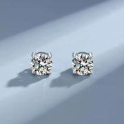 NeeTim Moissanite Earrings for Women S925 Sterling Sliver Green Pink Red Black Blue Sparkling Diamond Ear Studs Fine Jewelry