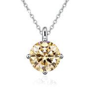 NeeTim 1CT 2CT Real Moissanite Pendant Necklace For Women Top Quality 925 Sterling Silver Wedding Party Bridal Luxury Jewelry