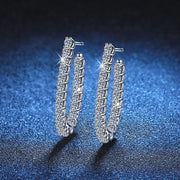 Moissanite Earrings S925 Sterling Sliver with 18k Gold Plated