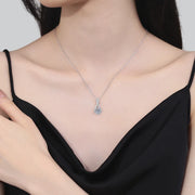 Infinity Pendant 925 with White Gold Plated Necklace