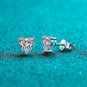 NeeTim 2ct D Color Moissanite Lab Diamond Heart Stud Earring For Women 925 Sterling Silver Wedding Engagement Ear Studs Jewelry