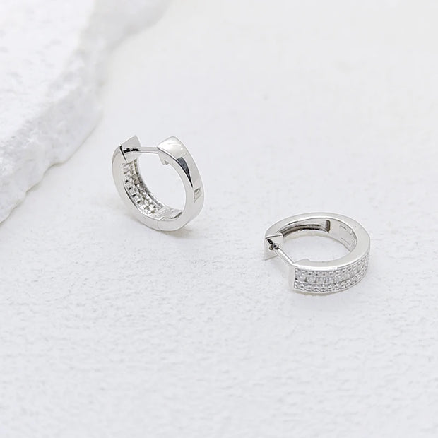 NeeTim Hoops 100% 925 Sterling Silver Full Real Moissanite Earrings Women Sparkling Dimoand Earring Jewelry Gift GRA Certificate