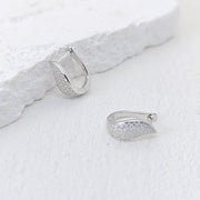 NeeTim Full Moissanite 925 Silver Hoops Earrings for Women Gold Plated Huggie Earring Wedding Engagement Luxury Designer Jewelry