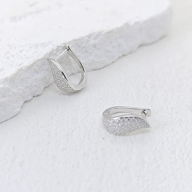 NeeTim Full Moissanite 925 Silver Hoops Earrings for Women Gold Plated Huggie Earring Wedding Engagement Luxury Designer Jewelry