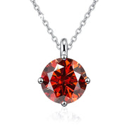 NeeTim 1CT 2CT Real Moissanite Pendant Necklace For Women Top Quality 925 Sterling Silver Wedding Party Bridal Luxury Jewelry