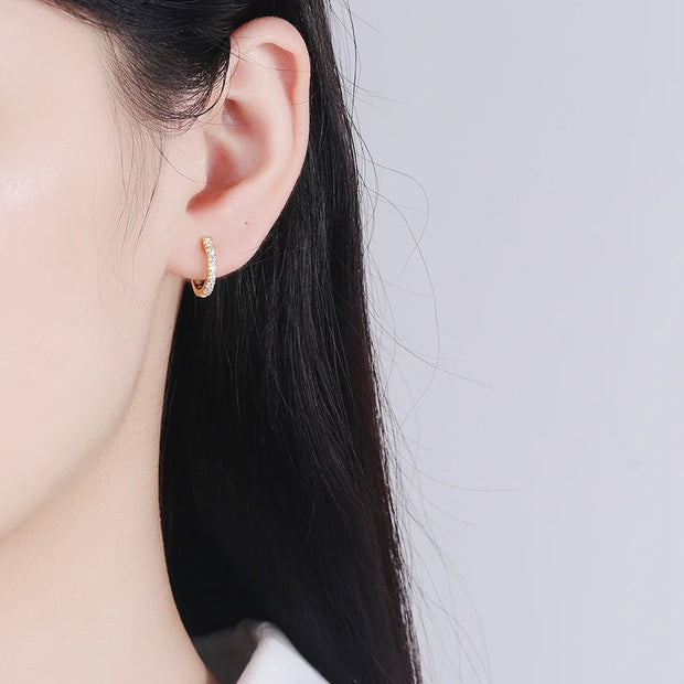 3mm D Color Moissanite Earrings
