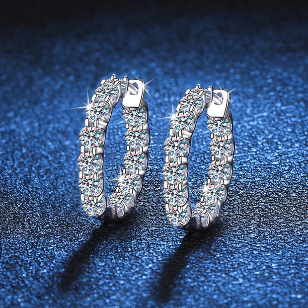 2.6CT Hoop Earring Plated with 18k Gold