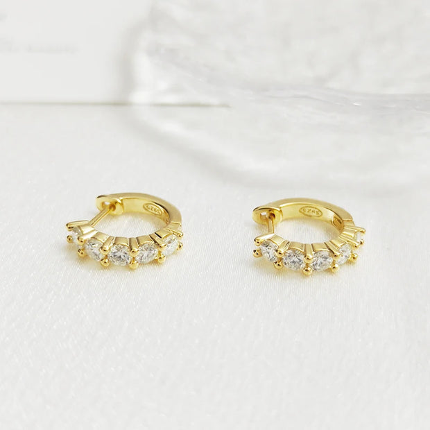 3mm D Color Moissanite Earrings